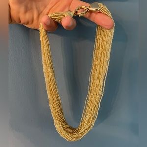 Gold beaded necklace